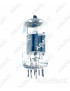 12AX7 RCA, DOUBLE TRIODE DE PRESTIGE, Tubes double triodes de faible puissances, , RCA