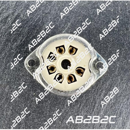 SUPPORT TUBE 7 BROCHES CHASSIS CERAMIQUE -  Vint'Elec - Tubes élect...