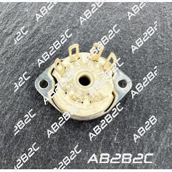 SUPPORT TUBE 7 BROCHES CHASSIS CERAMIQUE -  Vint'Elec - Tubes élect...