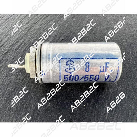 CONDENSATEUR VINTAGE A VISSER 8MF 8UF 8µF 500V 550V - CIEL ELECTRONIQUE STORE - Tube...