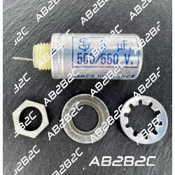 CONDENSATEUR VINTAGE A VISSER 8MF 8UF 8µF 500V 550V - CIEL ELECTRONIQUE STORE - Tube...