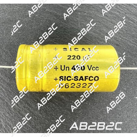 CONDENSATEUR SICAL 220MF 220UF 220µF 450V SIC SAFCO AXIAL - CIEL ELECTRONIQUE STORE ...