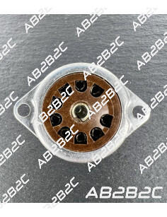 SUPPORT TUBE 9 BROCHES NOVAL CHASSIS BAKELITE - CIEL ELECTRONIQUE STORE - Tubes élec...