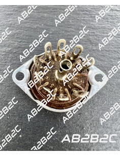 SUPPORT TUBE 9 BROCHES NOVAL CHASSIS BAKELITE - CIEL ELECTRONIQUE STORE - Tubes élec...