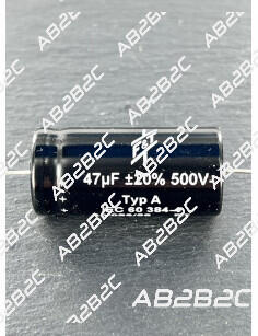 CONDENSATEUR 47MF 47UF 47µF 500V 20% F&T AXIAL TYPE A -  Vint'Elec ...