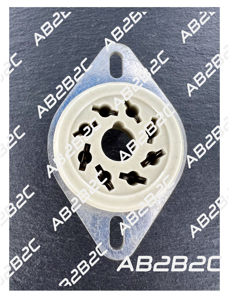 SUPPORT OCTAL CHASSIS 2 LYRES STEATITE -  Vint'Elec - Tubes électro...