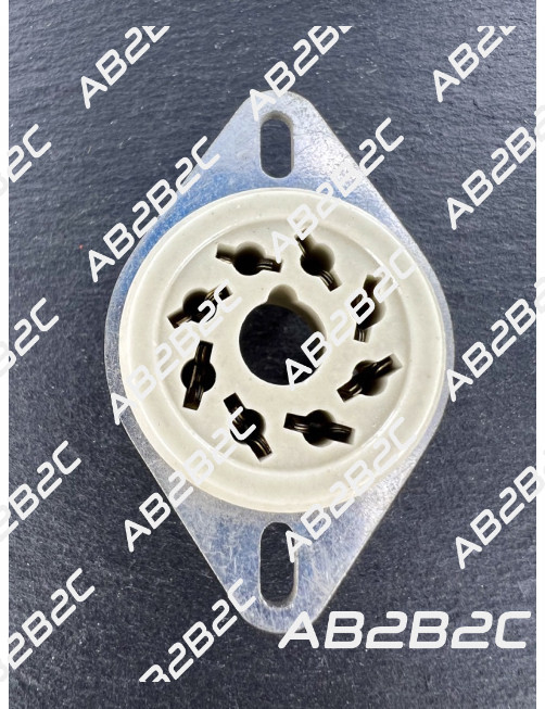 SUPPORT OCTAL CHASSIS 2 LYRES STEATITE -  Vint'Elec - Tubes électro...