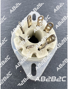SUPPORT OCTAL CHASSIS 2 LYRES STEATITE -  Vint'Elec - Tubes électro...